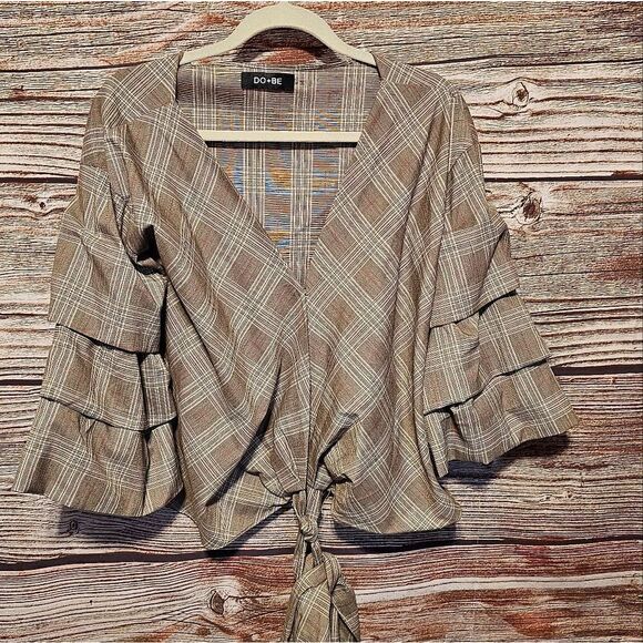 DO & BE mid Sleeve top Women's medium pre-owned - Picture 1 of 8